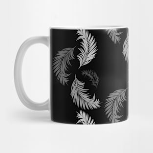 Black and white leaves pattern Mug